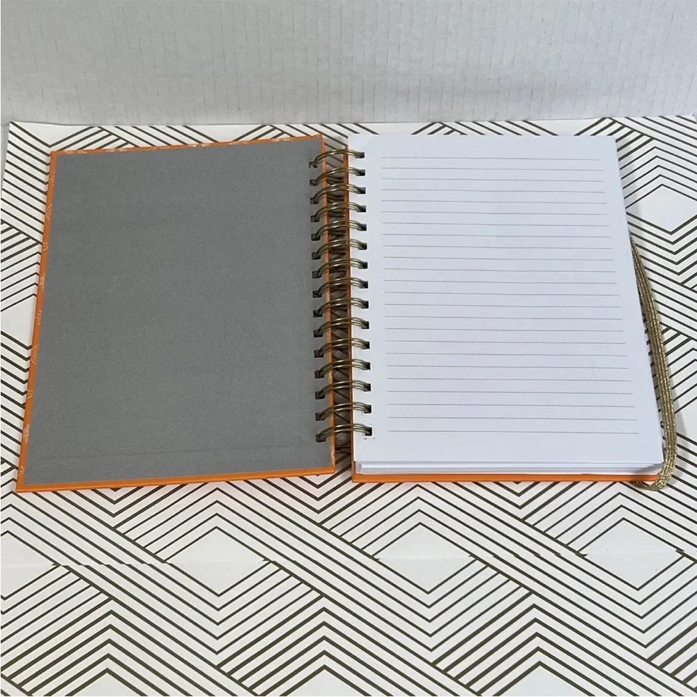 Trust The Universe Lined Hardcover Journal Notebook Orange Gold Celestial Sun